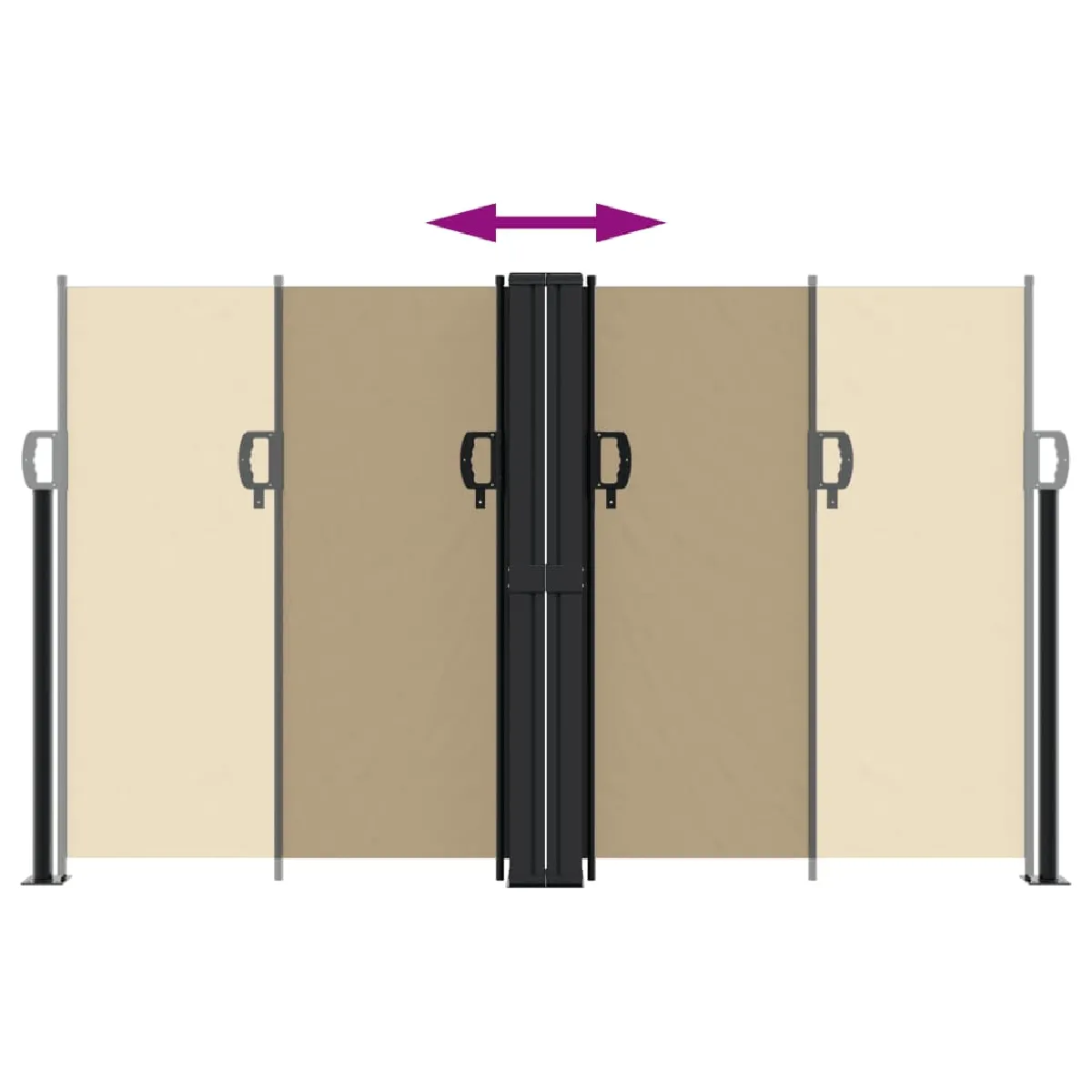 VIDAXL Auvent Beige 140x600 cm