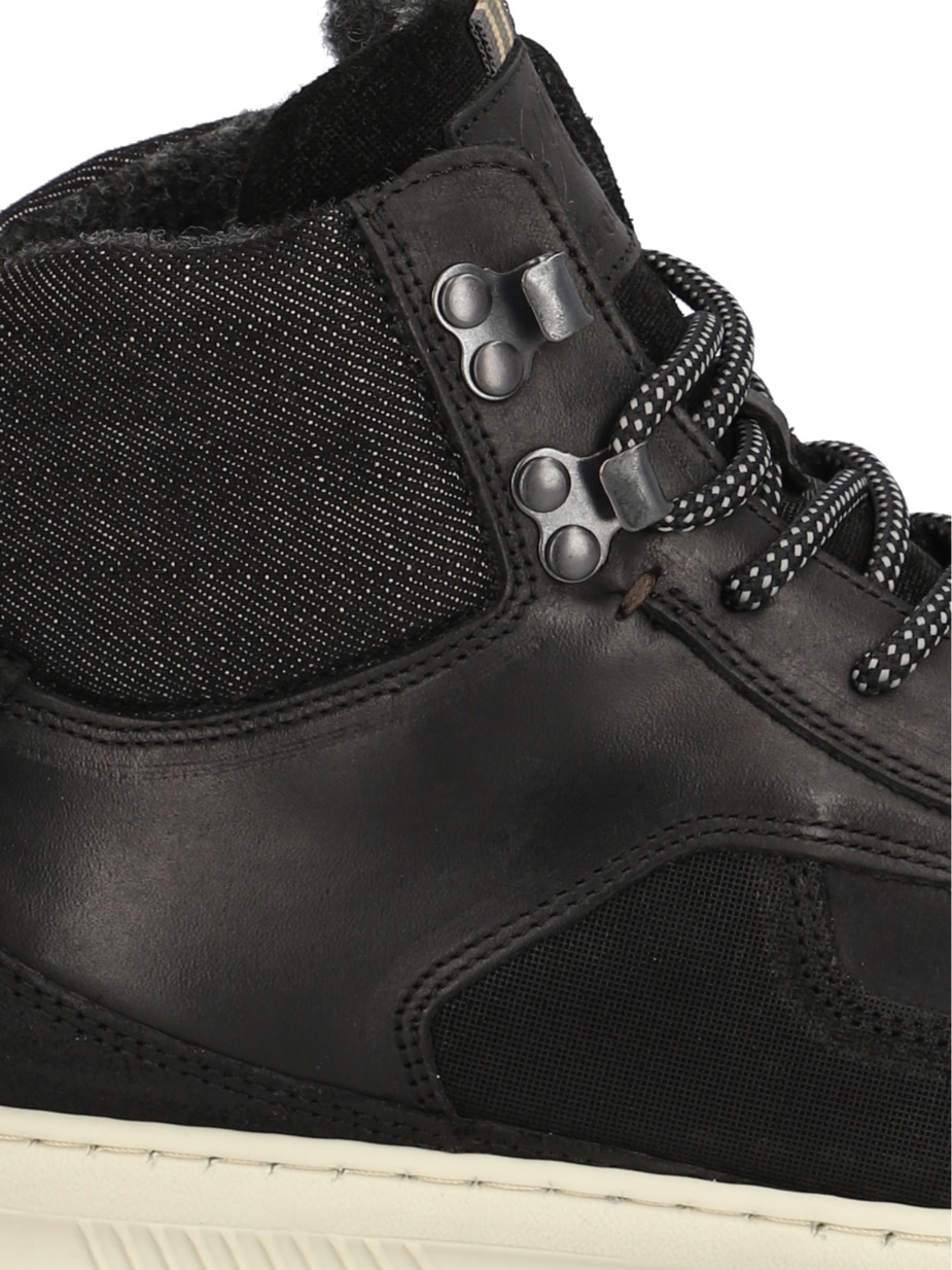 Lederkombination Boot