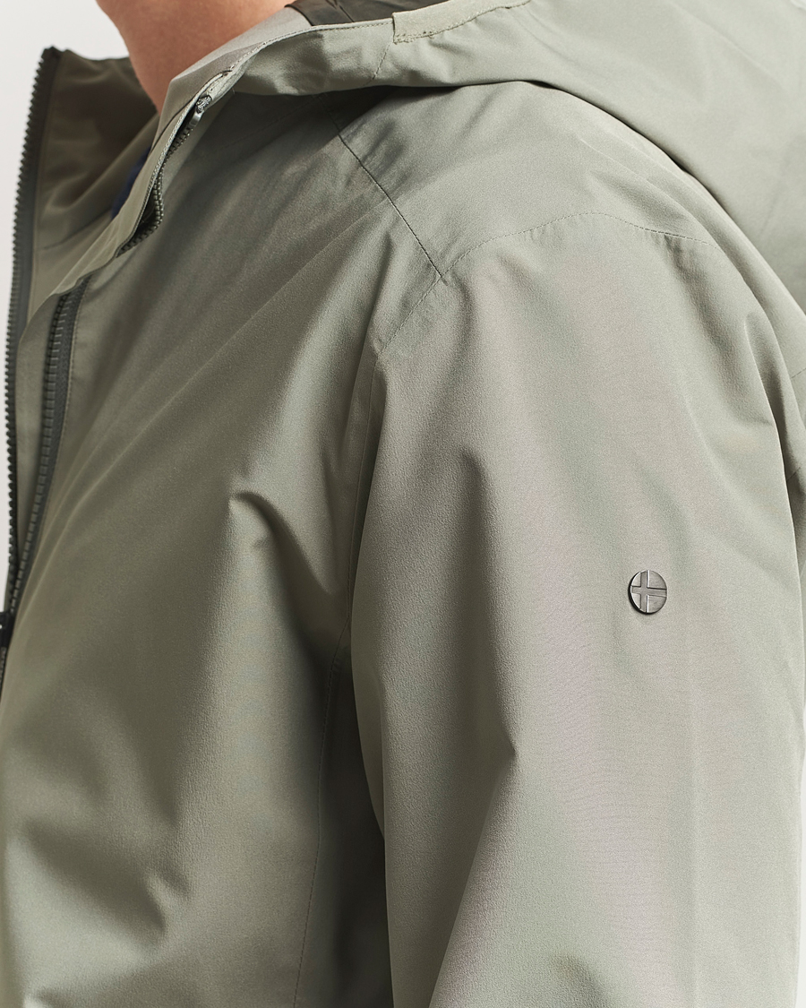 Scandinavian Edition Hood Waterproof Jacket Light Green