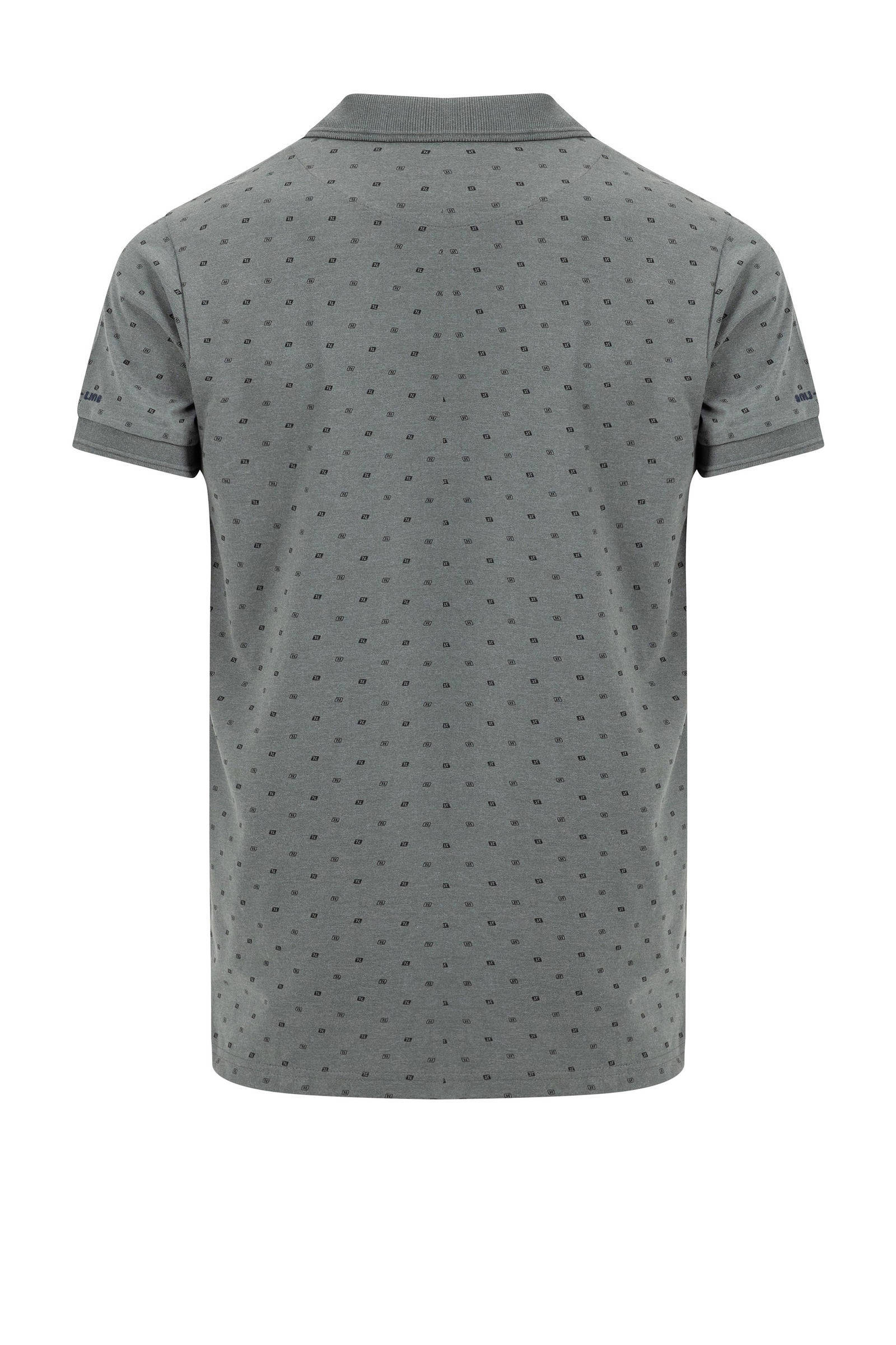 Life-Line polo Krabi met stippen grijsgroen
