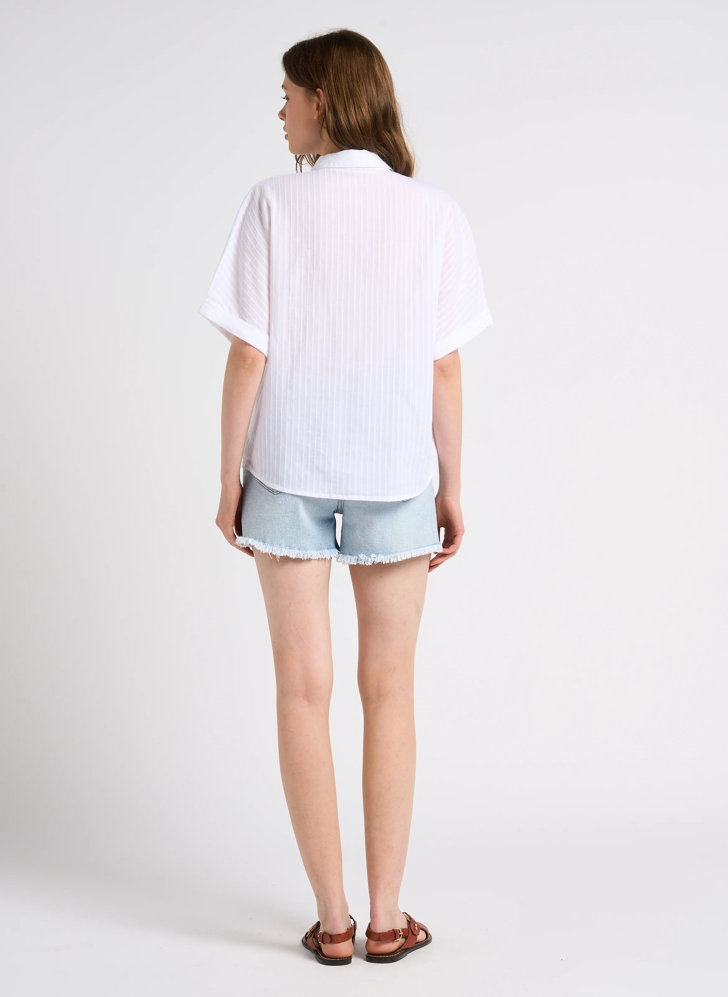 MARCO - Short denim en coton | Jean Délavé