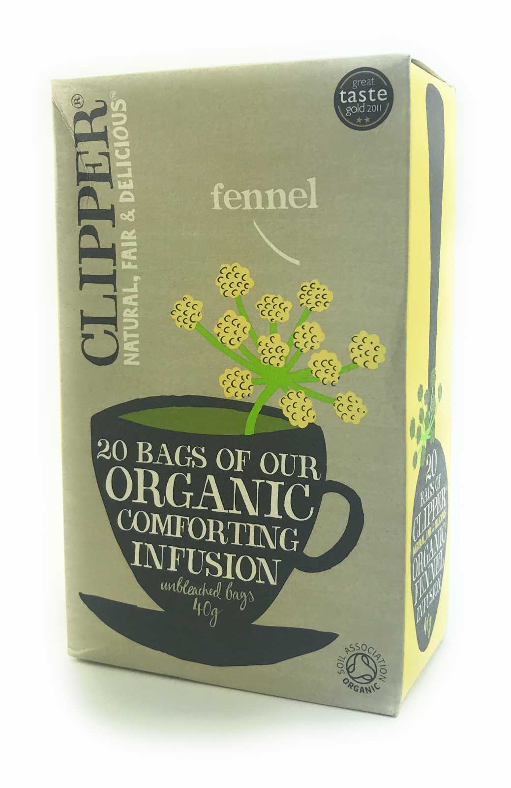 Chá de erva-doce orgânico Clipper, 20 saquinhos.