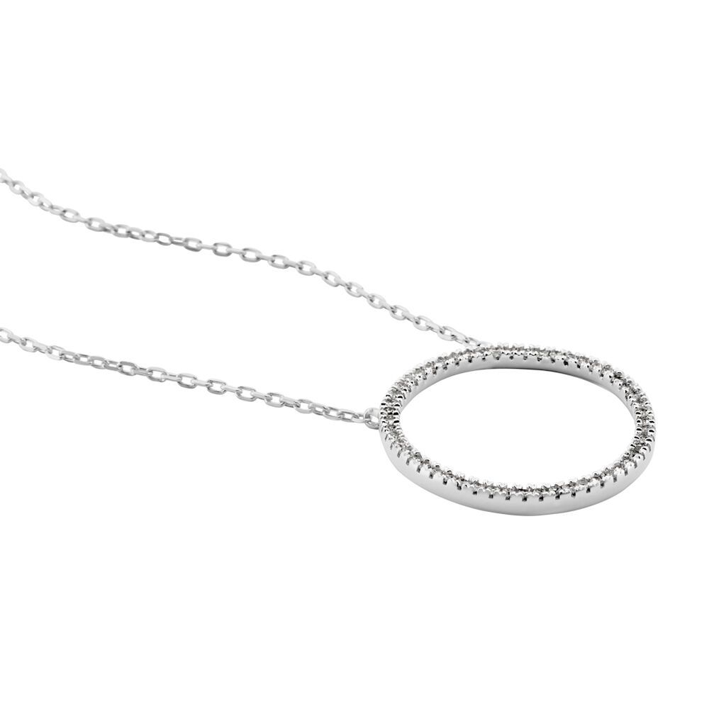 Collier Amene Or Blanc Diamant