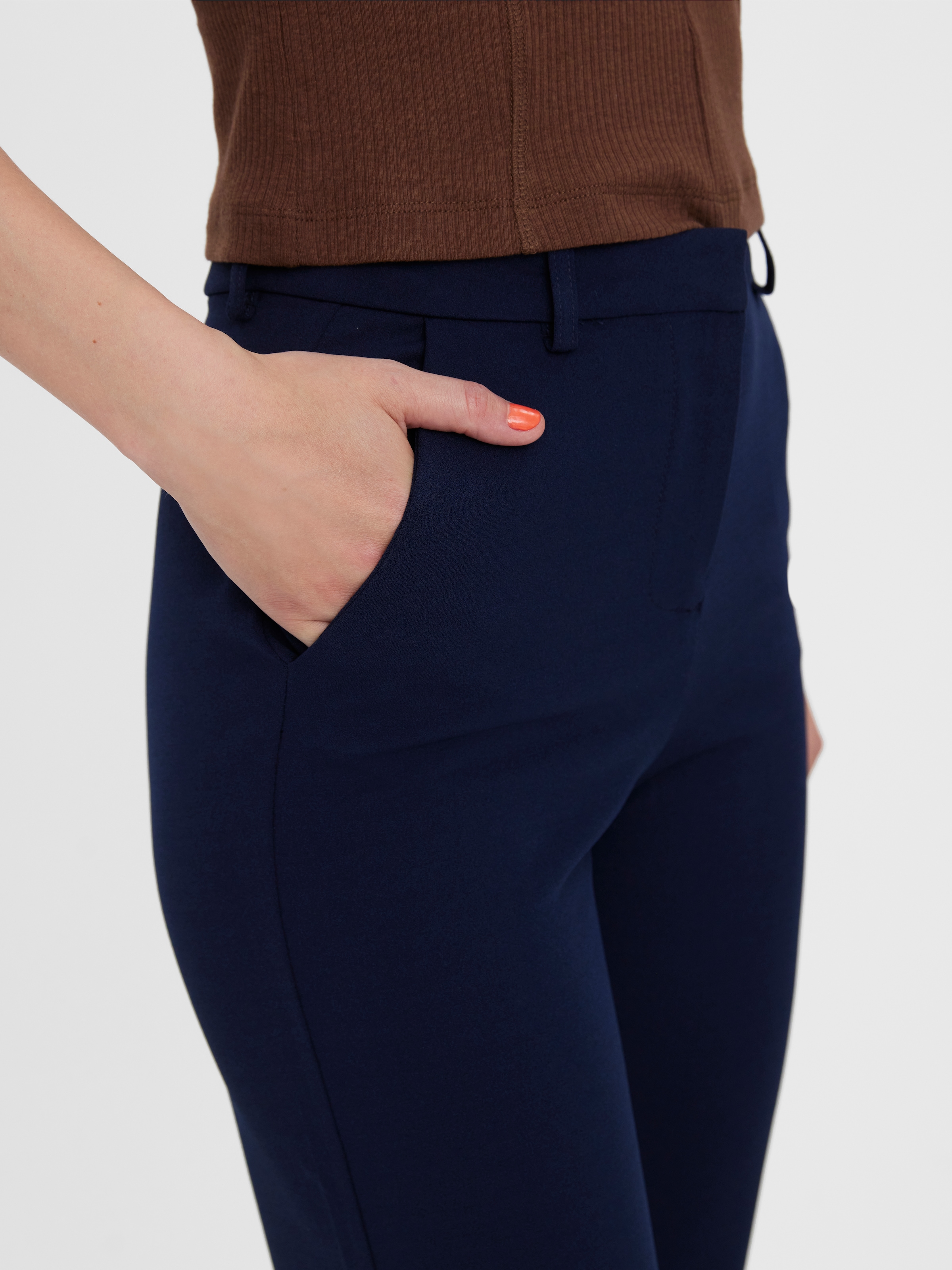 Vero Moda Anzughose »VMZAMIRA MW SLIM STRAIGHT PANT NOOS«  mit Gürtelschlaufen