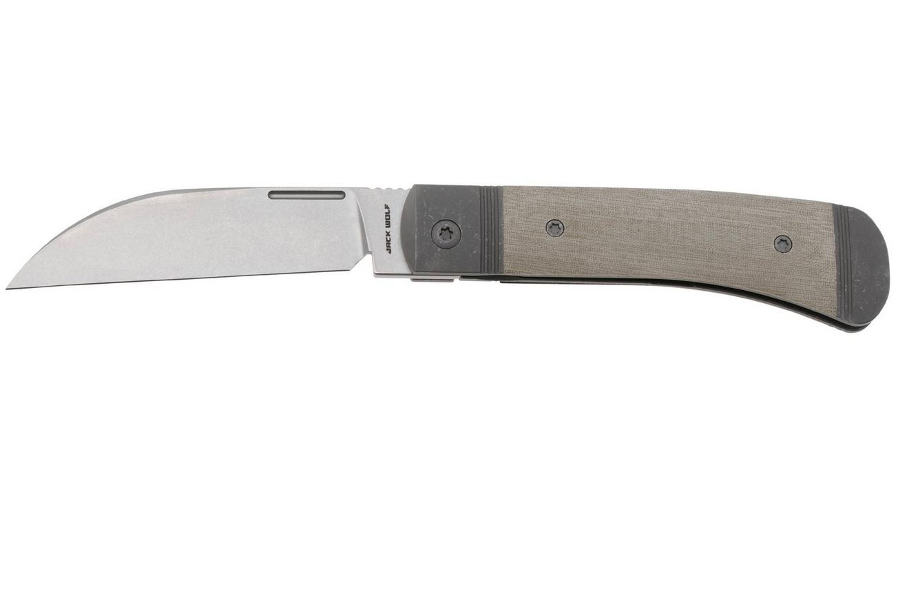 Jack Wolf Diamondback Jack DIAMO-01-LIN-MIC-GRN Green Linen Micarta, zakmes
