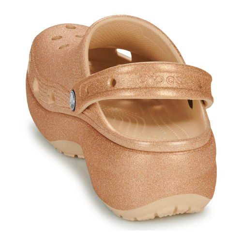 Crocs - Classic Platform Glitter ClogW - Beige