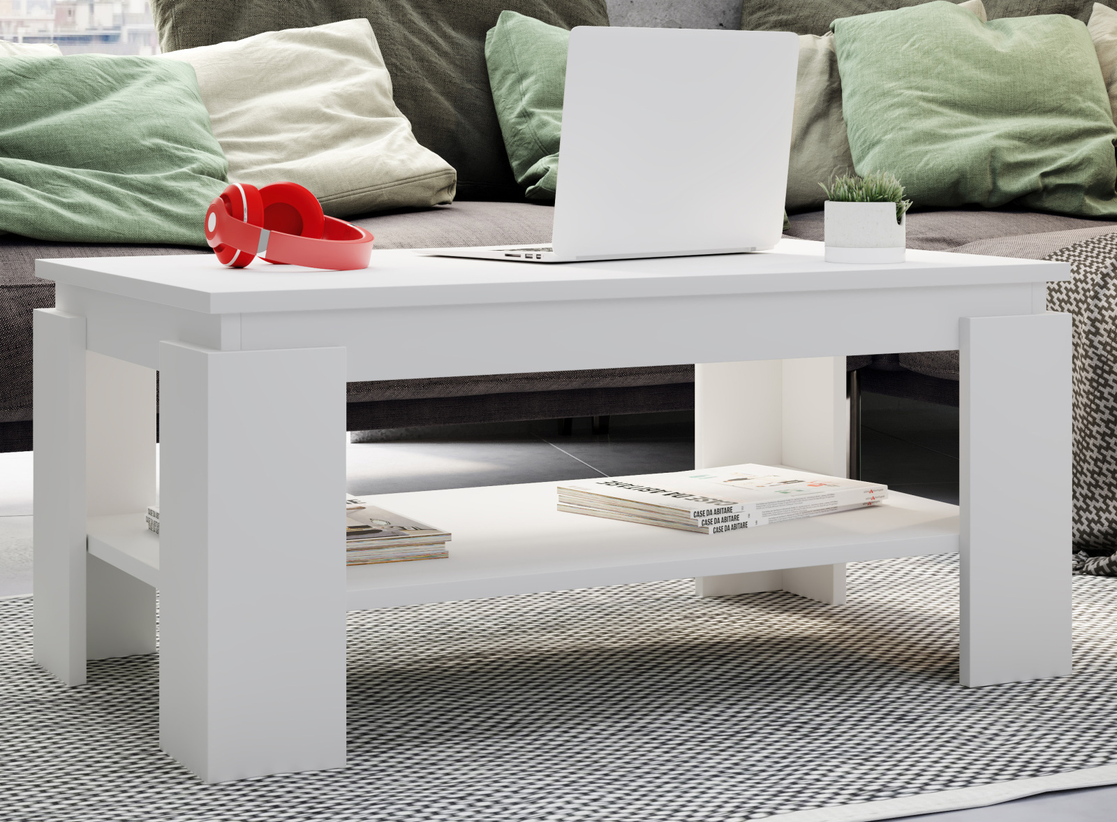 Couchtisch ROLAS - weiß - 90 cm