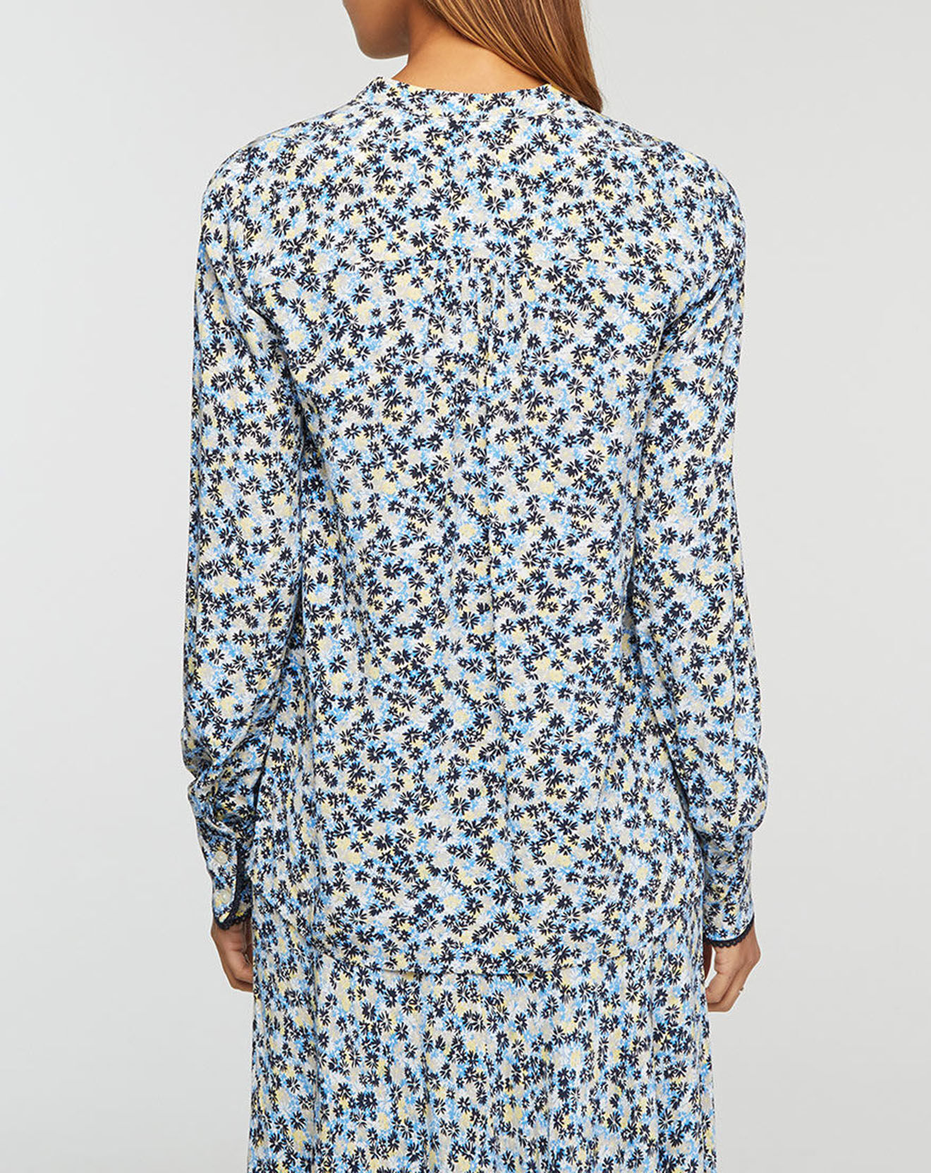 Tommy Hilfiger Blouse imprimée à fleurs bleu/jaune