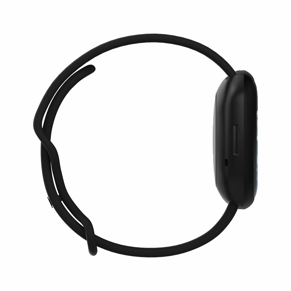 Fitbit Versa 4 / Versa 3 / Sense 2 / Sense Silikon Sport Armband (Gelenkumfang 160-200mm) - Schwarz