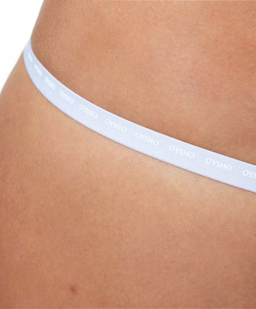 Conjunto de 5 calcinhas fio dental de algodão com alça.