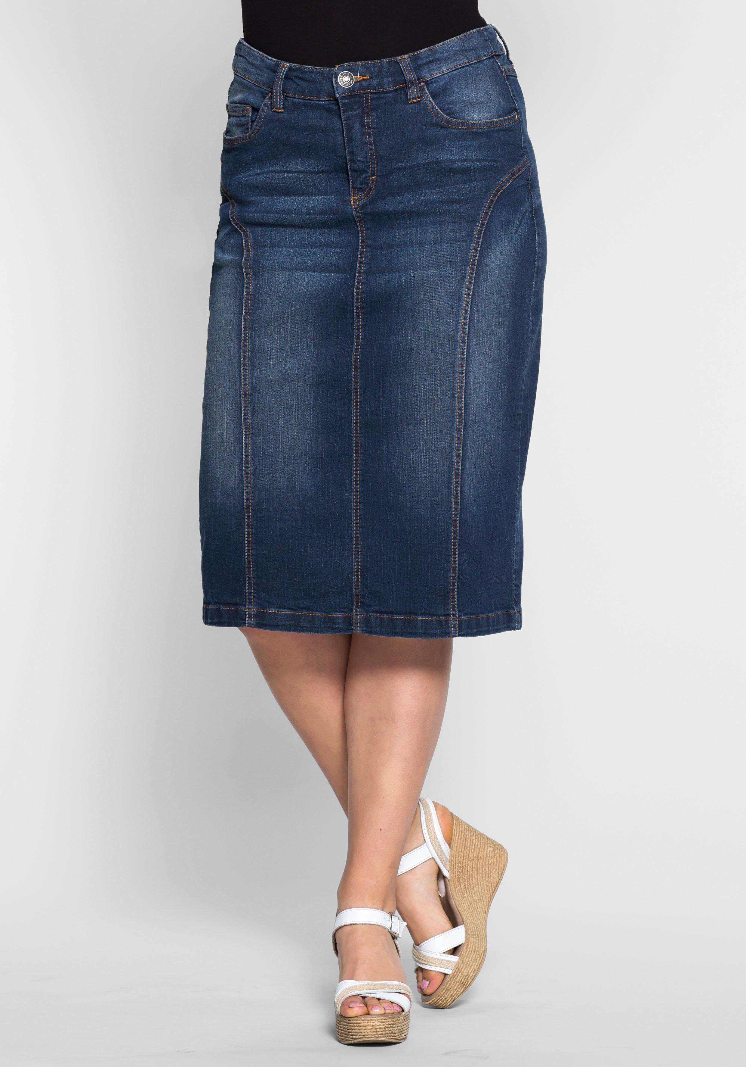 Jeansrock mit Teilungsnähten