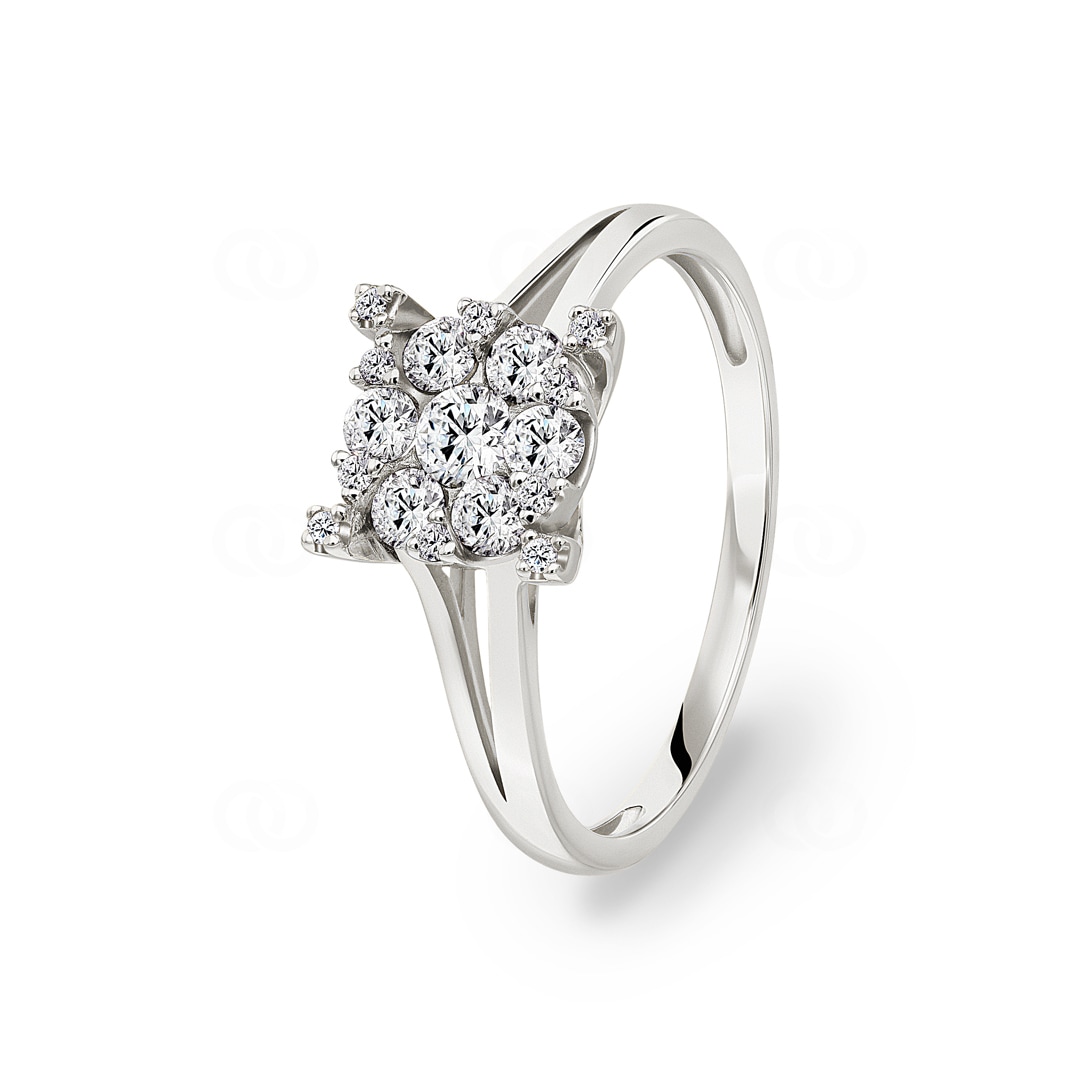 Verlobungsring 750/18 K Weissgold mit Diamanten 0.50 ct H/si by CHRISTIAN