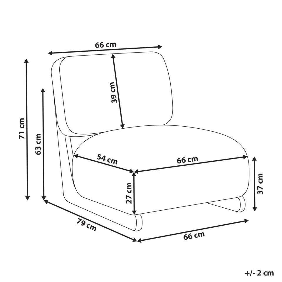KOKKOLA - Fauteuil - Gebroken wit - Polyester