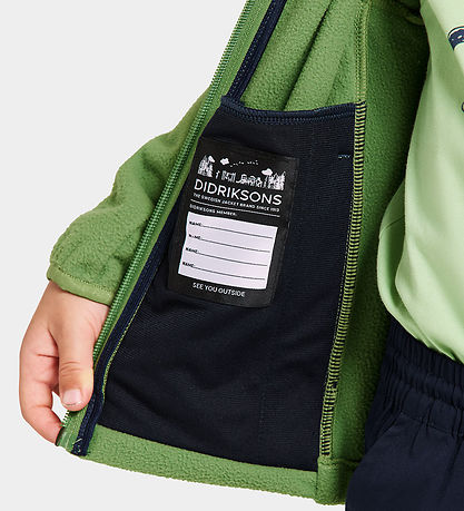 Didriksons Fleecejacke - Muskatnuss - Algen Green