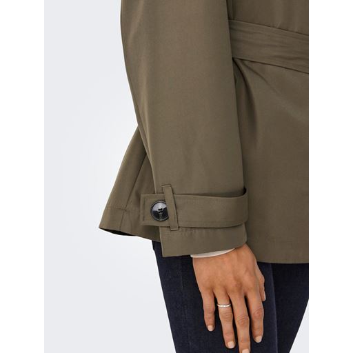ONLY Line Short Trenchcoat, Walnut, XL