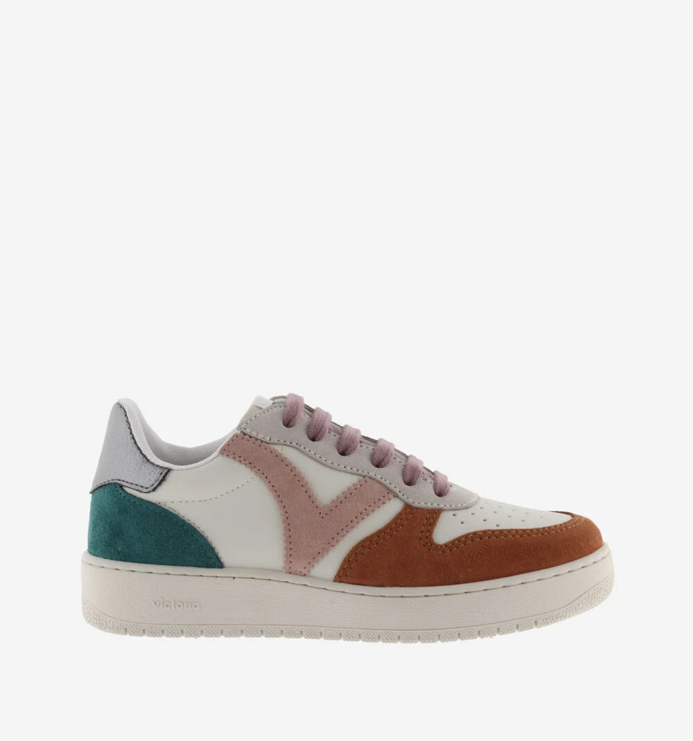 MADRID CUIR FENDU MULTICOLORE Baskets pour femmes en cuir fendu multicolore CUERO