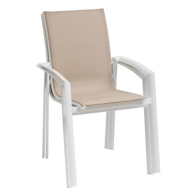 Fauteuil de jardin empilable AXANT Lin / Blanc