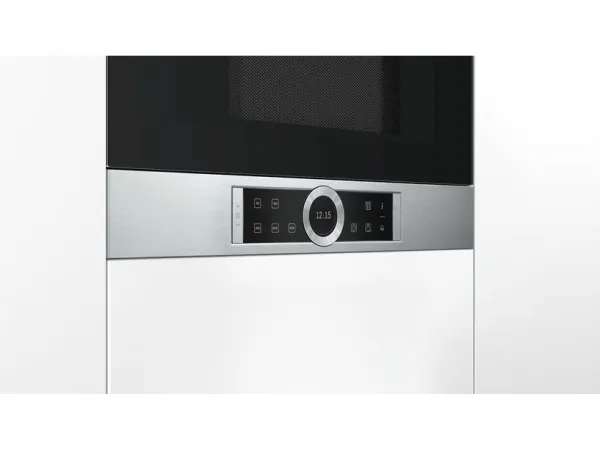 Bosch Serie | 8 BFR634GS1 - Mikrobølgeovn - til indbygning - 21 liter - 900 W - rustfrit stål