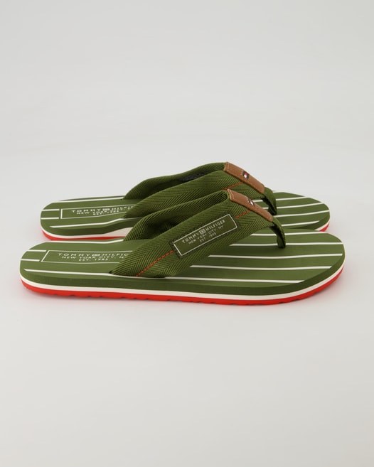 Tommy Hilfiger Patch Hilfiger Beach Sandal Zehentrenner in Grün