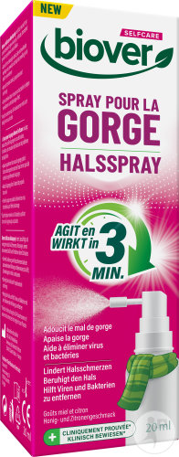 Biover Selfcare Spray Pour La Gorge 3 Minutes Flacon 20ml