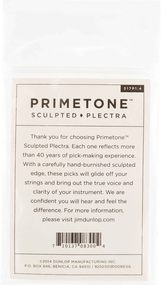 Jim Dunlop Primetone Small Tri, Smooth, Player'S Pack De 3, 1.40 Mm - Médiators