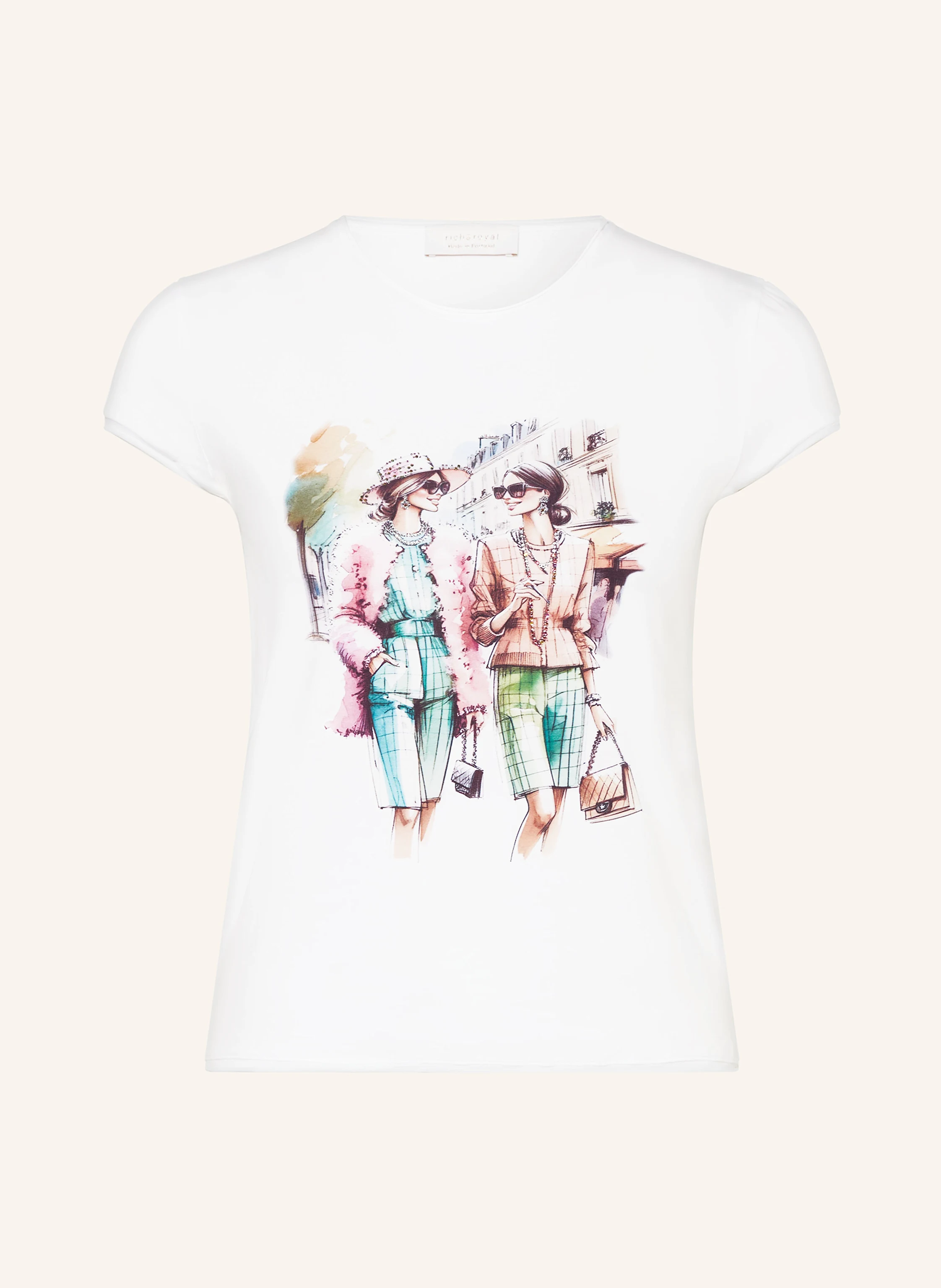 Rich & Royal T-Shirt mit Schmucksteinen