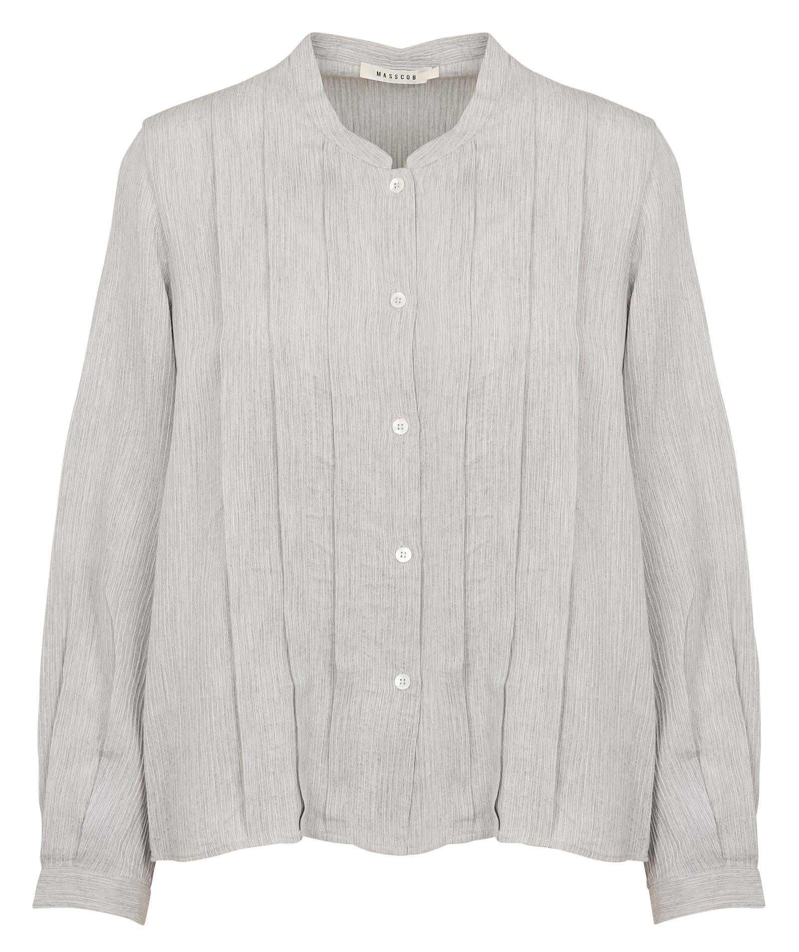CARLYLE - Chemise droite à col rond| Argent