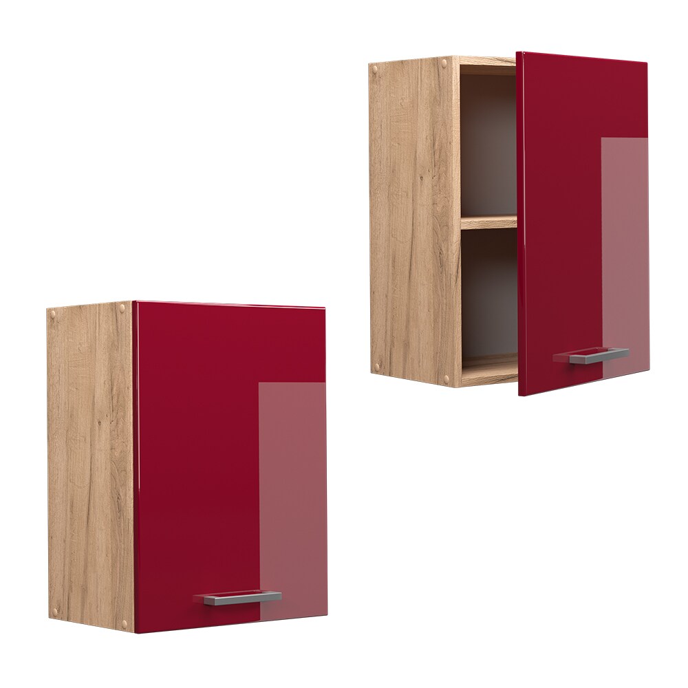 Vicco Hängeschrank Küchenschrank Küchenzeile R-Line 45 cm Eiche Bordeaux Tür Fächer