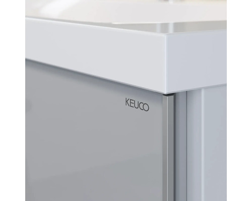 KEUCO Royal Reflex badkamermeubelset, BxHxD 80 x 48 x 49 cm, hoogglans witte fronten, 2-delige badkamermeubelset met mineraalgegoten wastafel, 39603210100