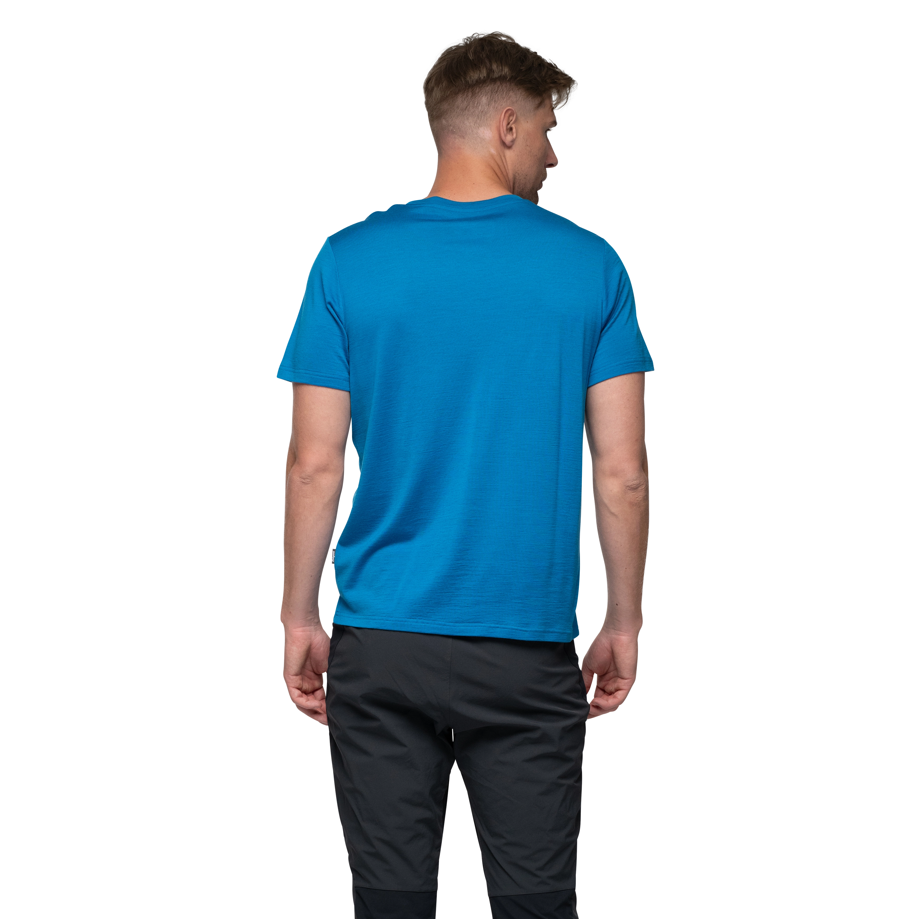 Rabot Emblem Wool Tee Men Dark Aqua Lagoon