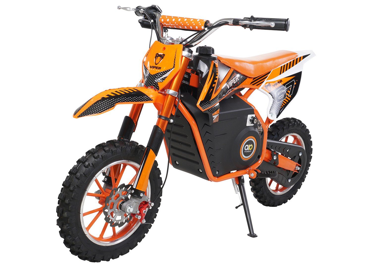 Motocicleta elétrica infantil Actionbikes Motors Viper 1000 W elétrica - 3 níveis - até 25 km/h, capacidade de carga 60 kg (1 unidade), mini moto de trilha elétrica, mini moto de pit bike, pocket bike a partir de 5 anos