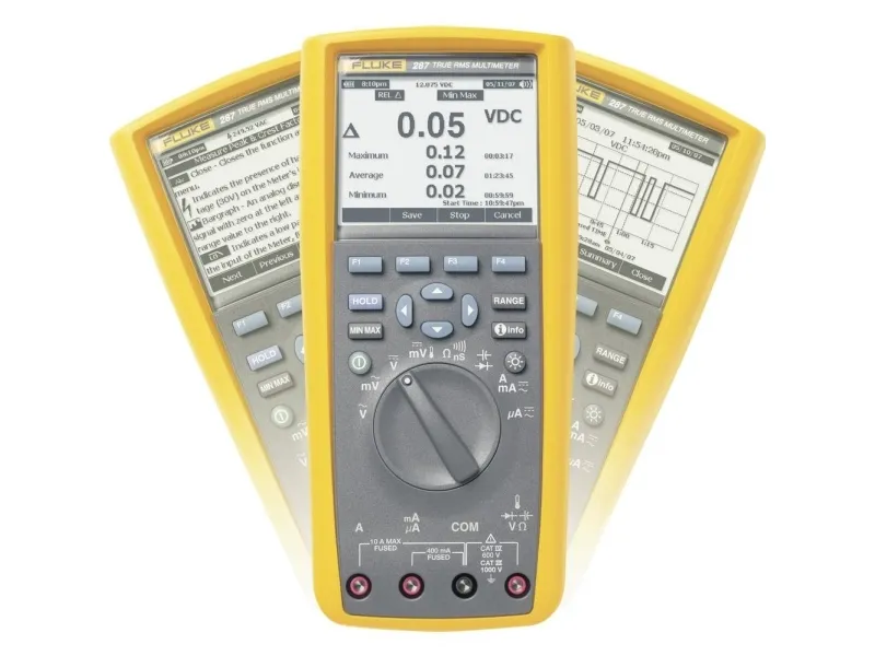 Fluke 287/EUR, 4,5 cifre, batterier, AA, 102 mm, 60 mm, 222 mm