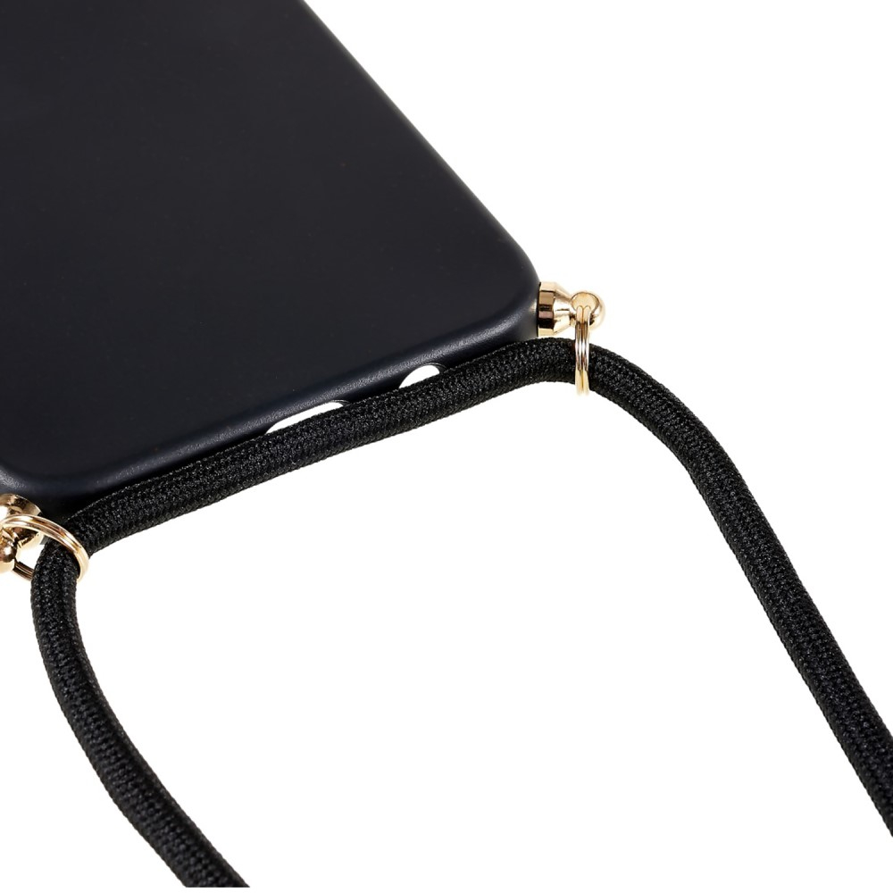 Samsung Galaxy A54 5G Necklace Bio Gummi Case Hülle Eco Friendly Nachhaltig Kompostierbar   Handykette (150cm) - Schwarz