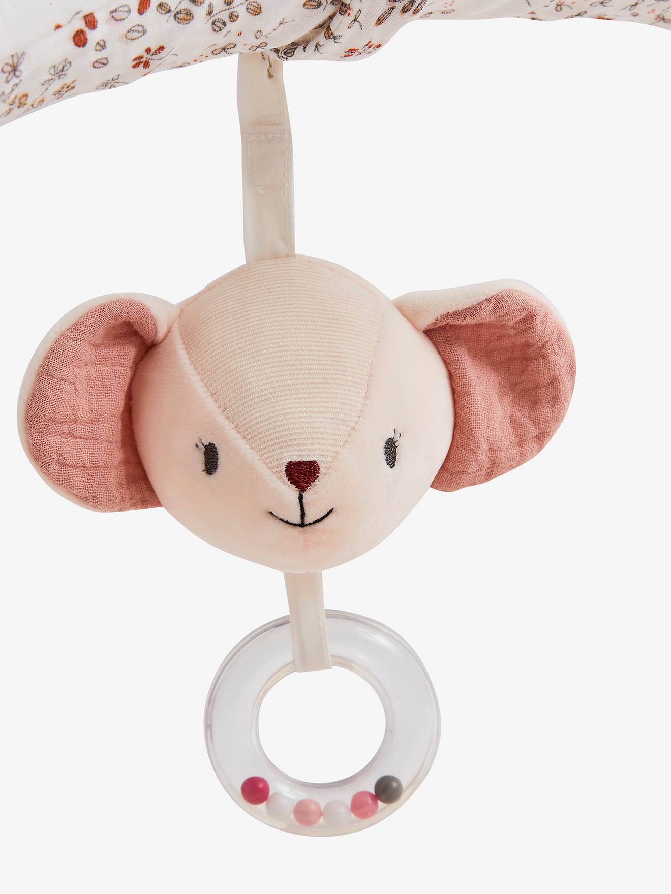 Tapete de atividades Loft, tamanho médio, branco liso com estampas.