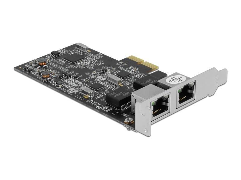 Delock Netzwerkkarte 2x 2.5 Gbps RJ-45 PCI-Express x2 PCI Express x2 Karte auf 2 x RJ45 2.5 Gigabit LAN RTL8125