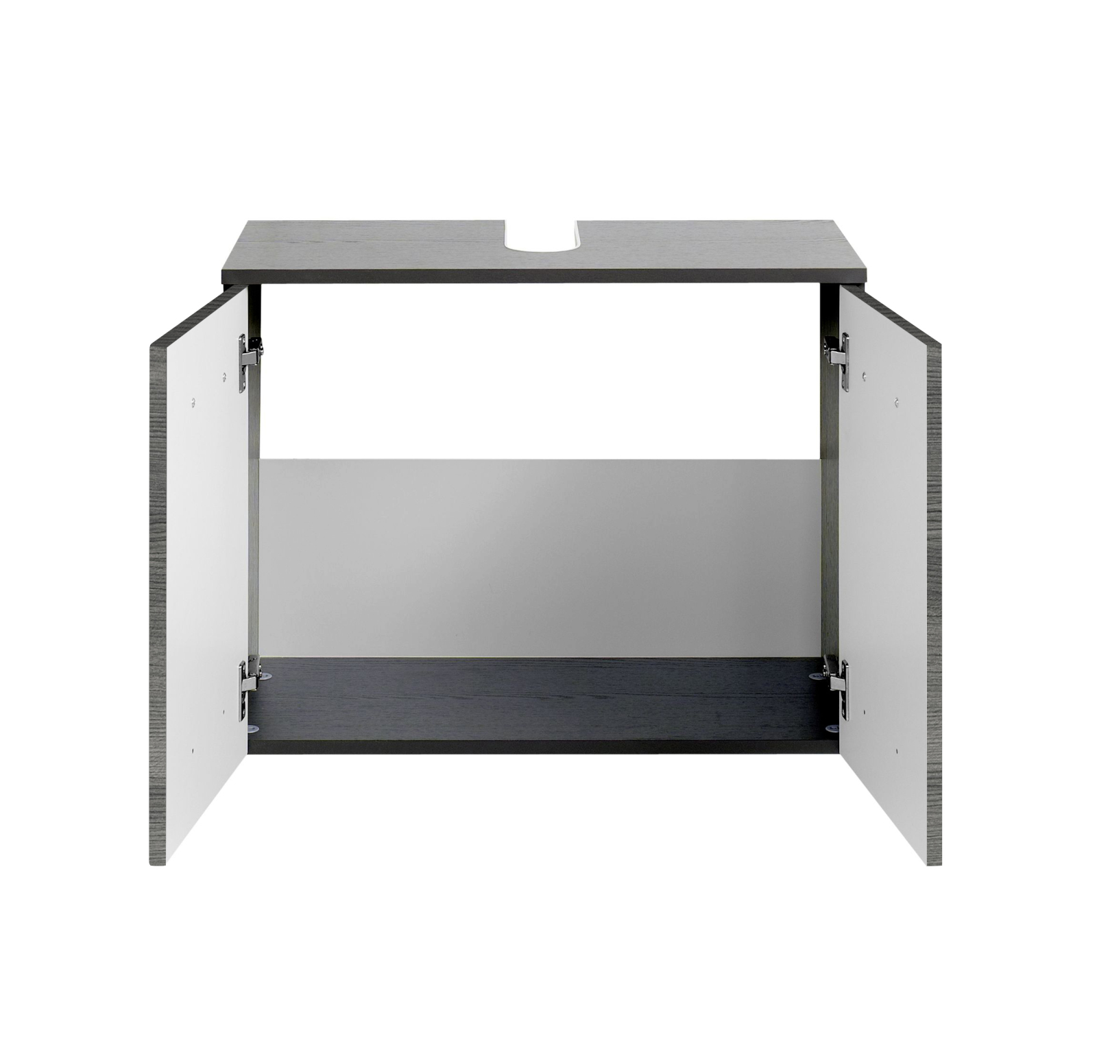 Waschbeckenunterschrank BOLOGNA - grafitgrau-Eiche rauchsilber - 70 cm