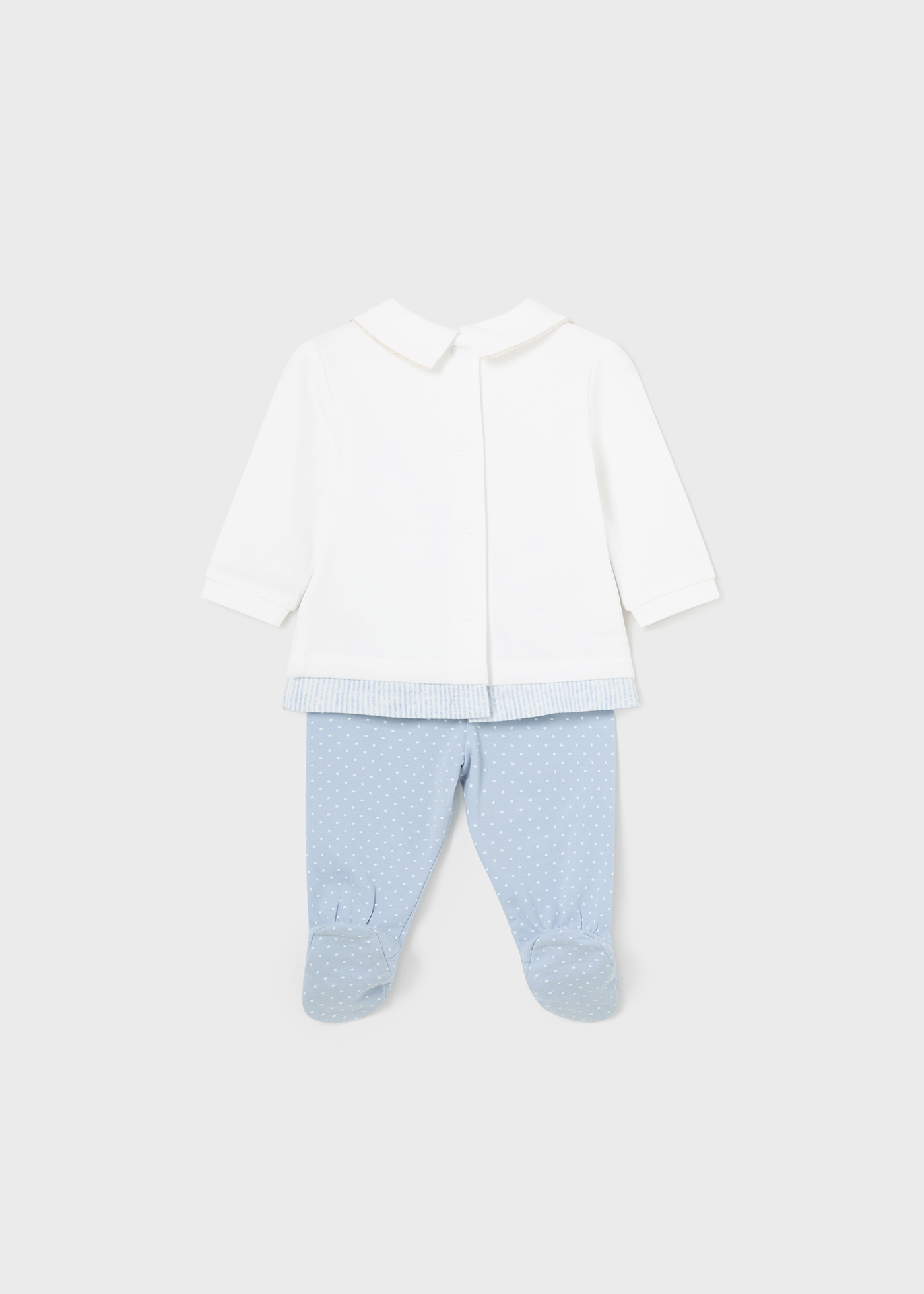 Conjunto de algodão Better Cotton de 2 peças para recém-nascidos, com estampa de eucalipto.