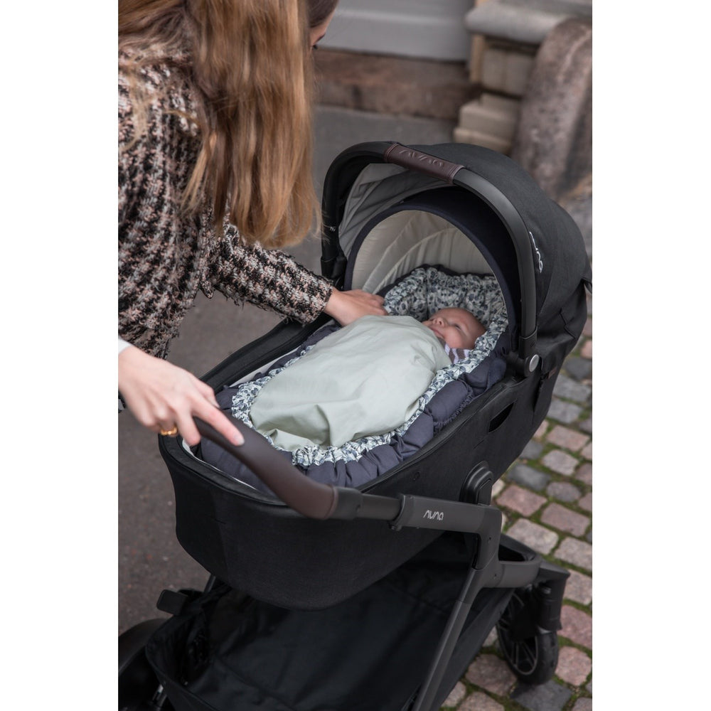 Køb Sebra Blue Olive Hætte Til 3-In-1 Baby Nest