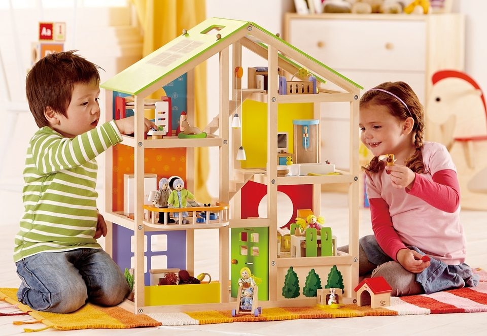 Hape Puppenhaus »Vierjahreszeiten« inkl. Puppenmöbel