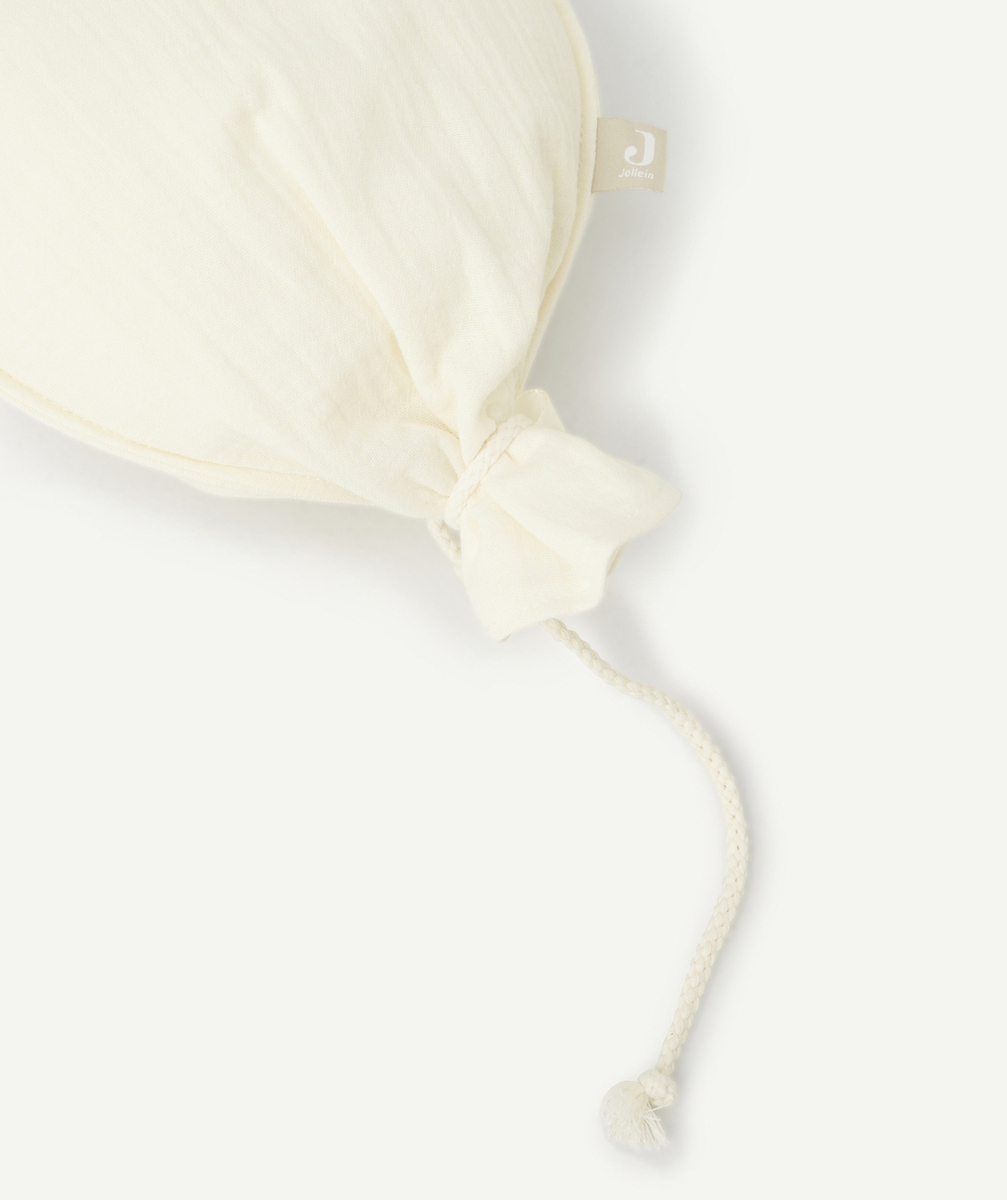 JOLLEINBALLON PARTY 25x50CM EN GAZE DE COTON COULEUR IVOIRE