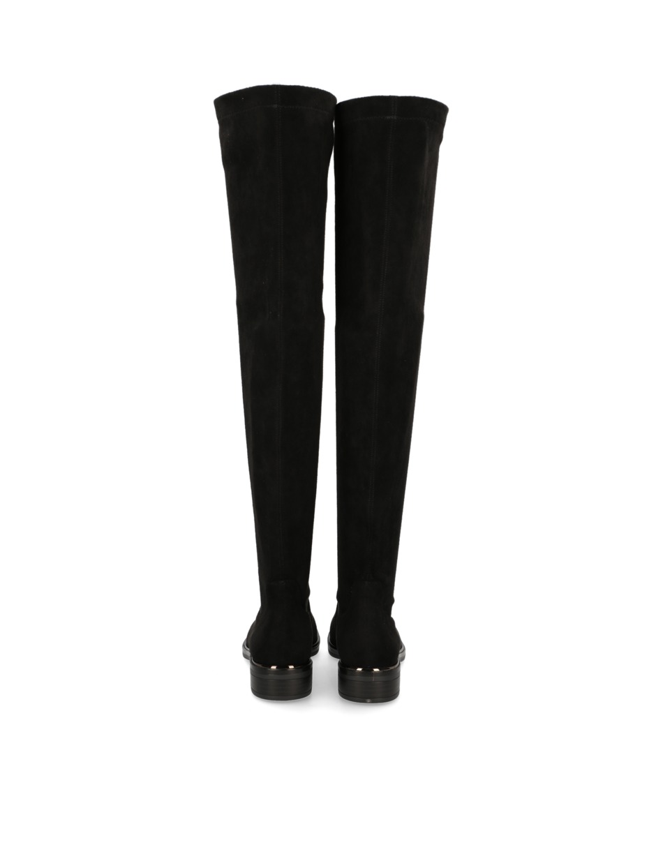 Veloursleder Overknee