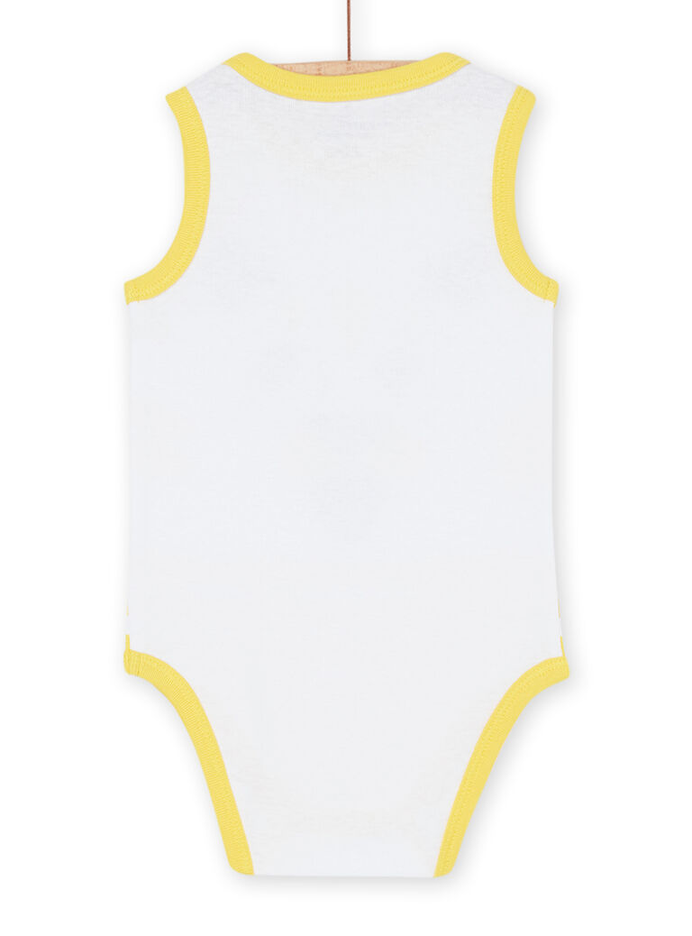 Body blanc et jaune sans manches