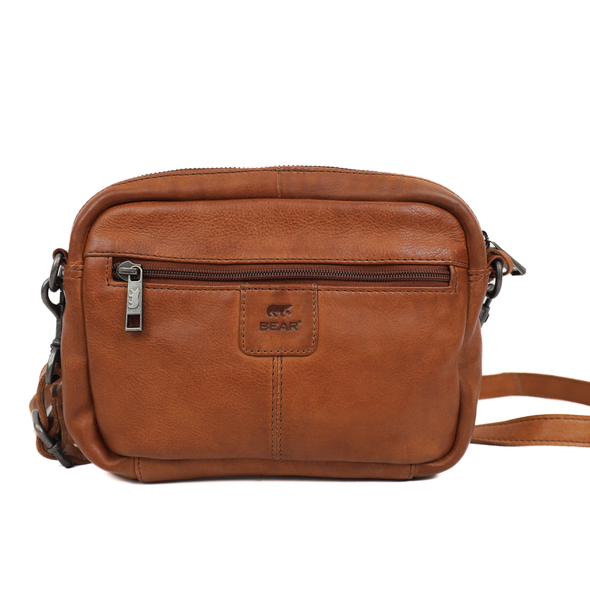 Schoudertasje 'Peggy' cognac Cognac