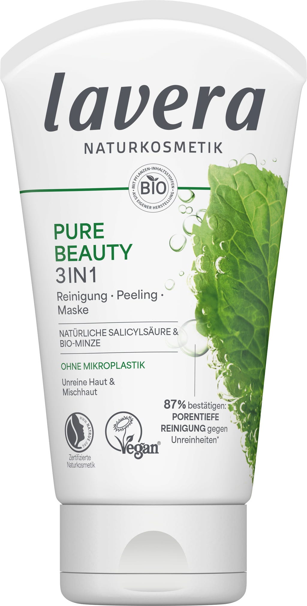 lavera  Pure Beauty 3in1 Reinigung, Peeling & Maske, 125 ml