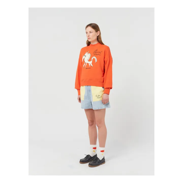 Bobo Choses Sweat Cheval Blanc Coton Bio x Smallable | Rouge