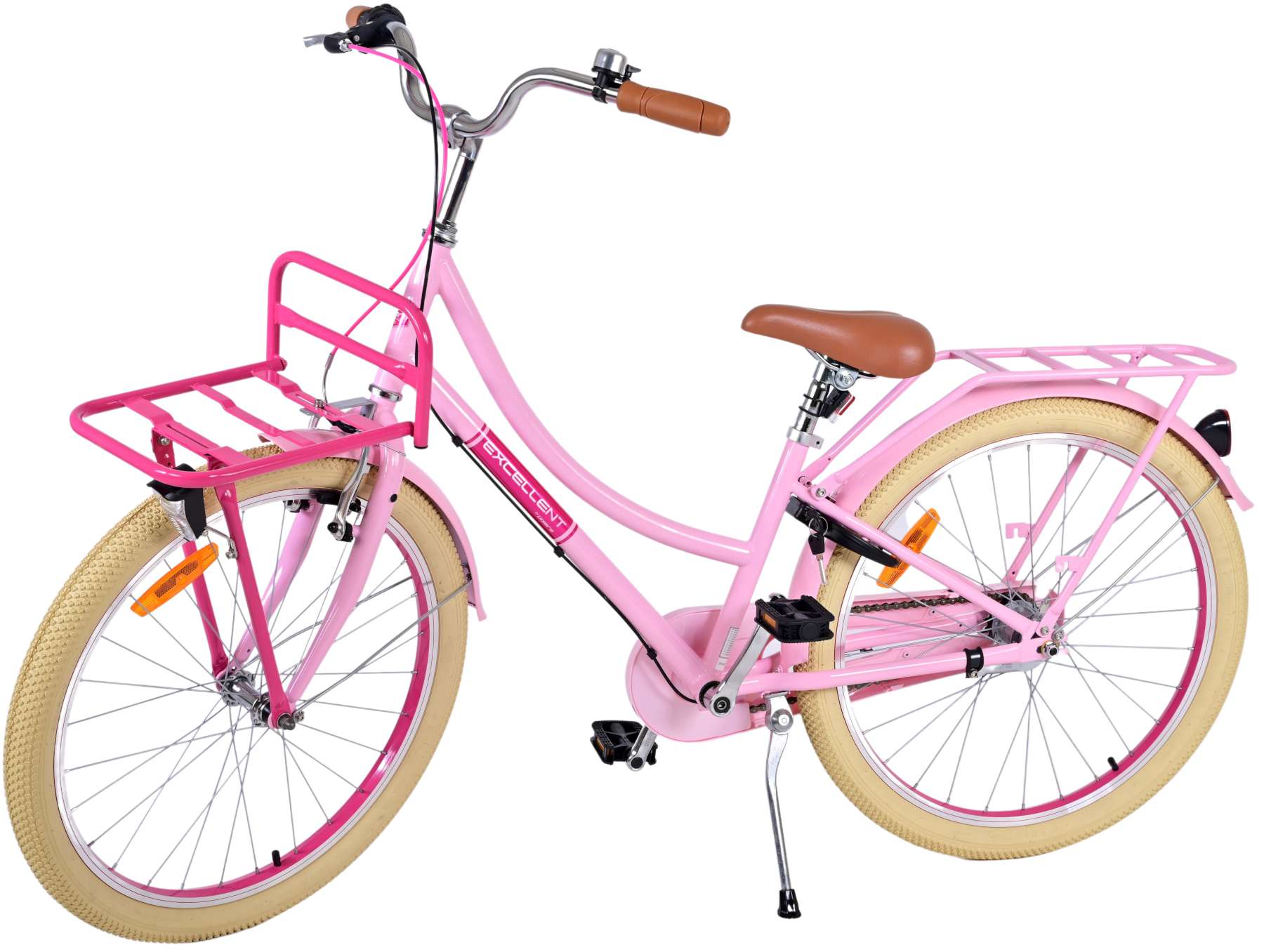 TPFSports Excellent Kinderfahrrad - Mädchen - 24 Zoll - 3 Gänge - Rücktritt + Handbremse - Schwarz