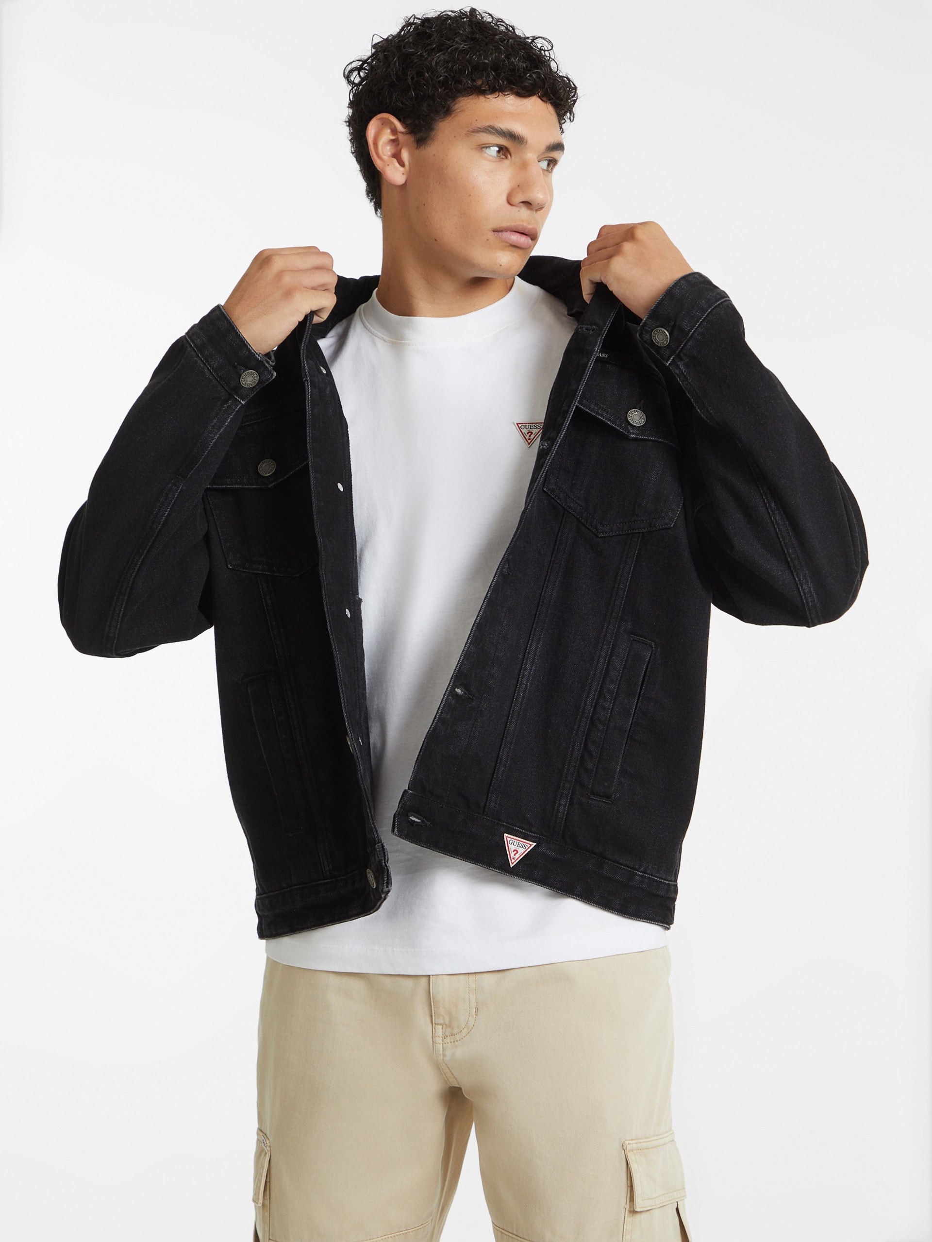 Jaqueta jeans oversized estilo caminhoneiro