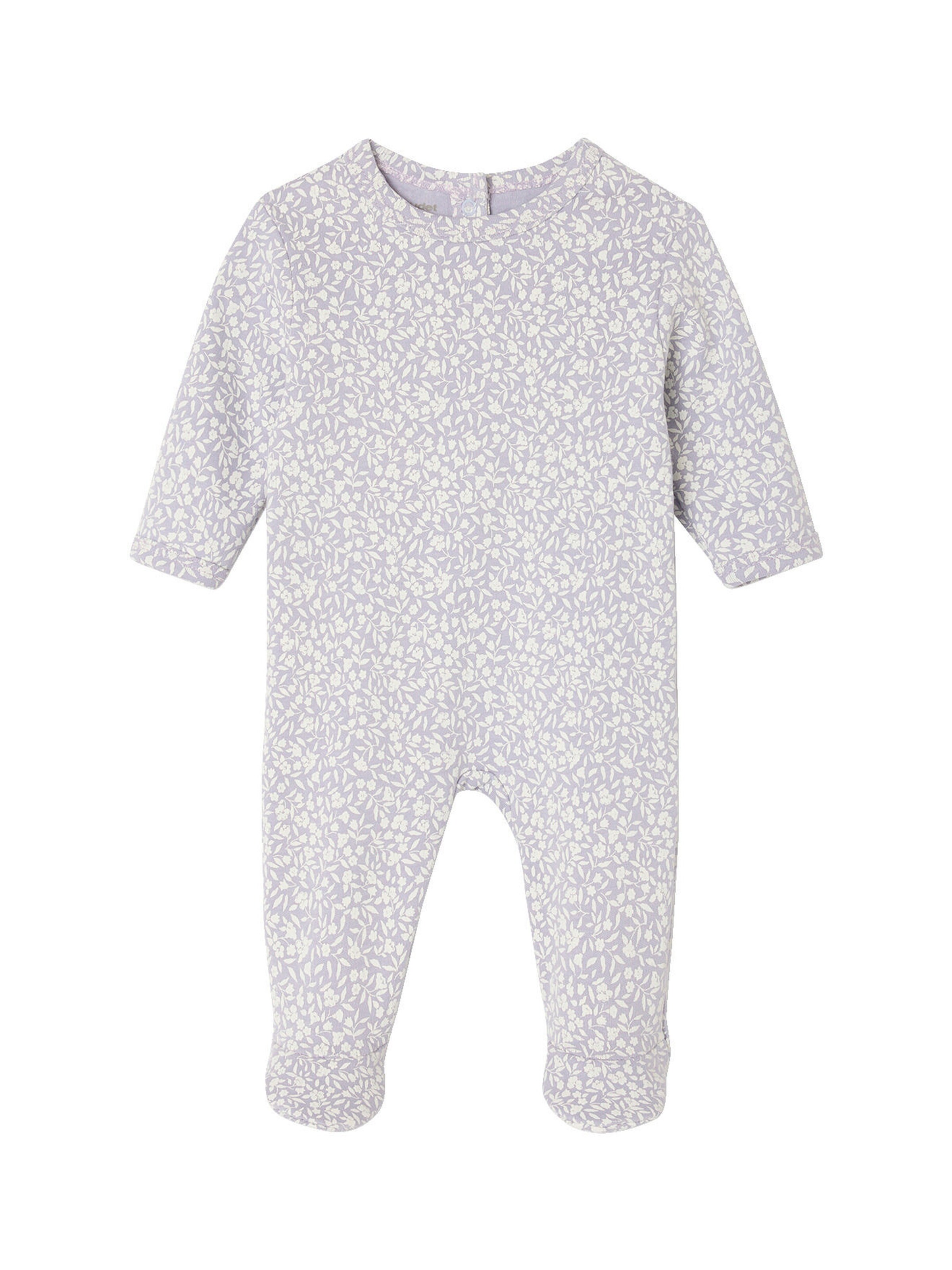 Vertbaudet Bio-Kollektion: 3er-Pack Baby Strampler BASIC violett gestreift
