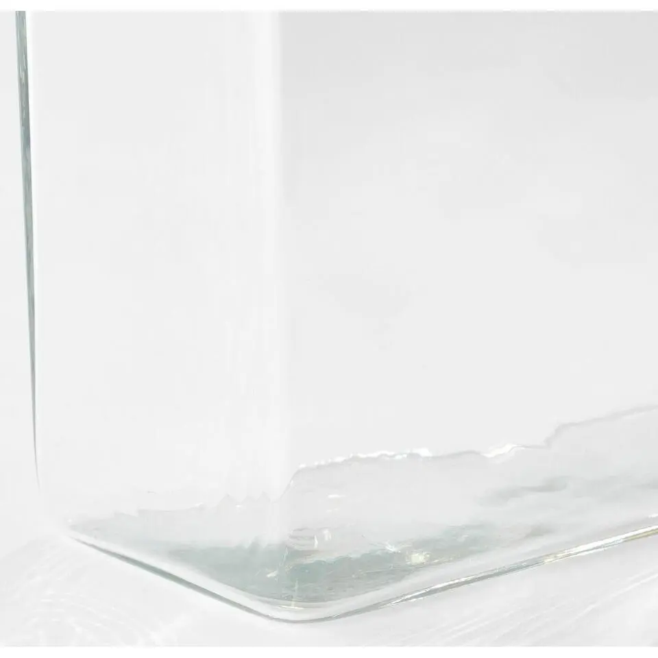 Mica Decorations Vaas - accubak - transparant - glas - 30 x 10 x 20 cm