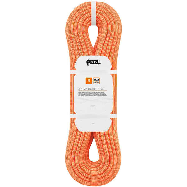 Corde alpinisme PETZL VOLTA GUIDE 9MM ORANGE